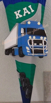 Bastelanleitung LKW/Truck 2 blau (nur Motiv)